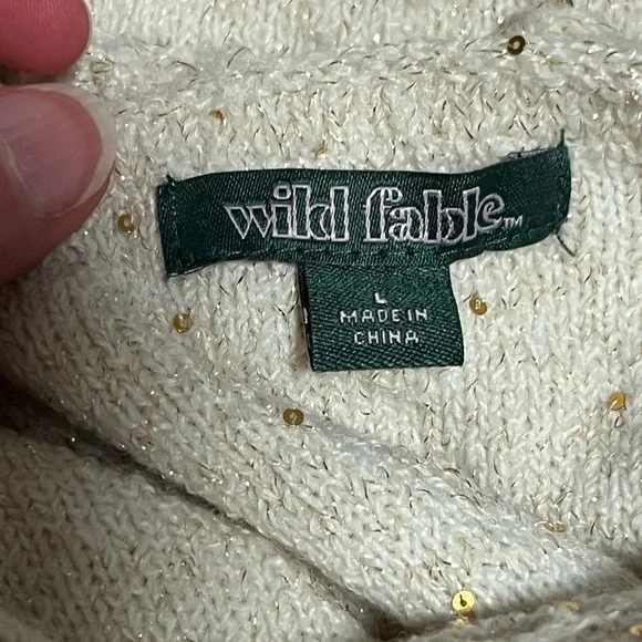 Wild Fable Tube midi dress. Ivory with metallic shine. Size Large - Picture 2 of 9